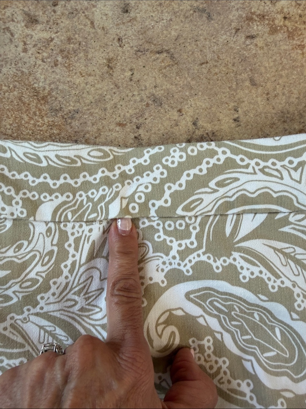 croft & barrow Beige and White Paisley Skort - Picture 5 of 5